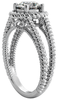 14K Gold Round Cut Solitaire Ring Setting - Double Rope Split-Shank Style Ring Mounting