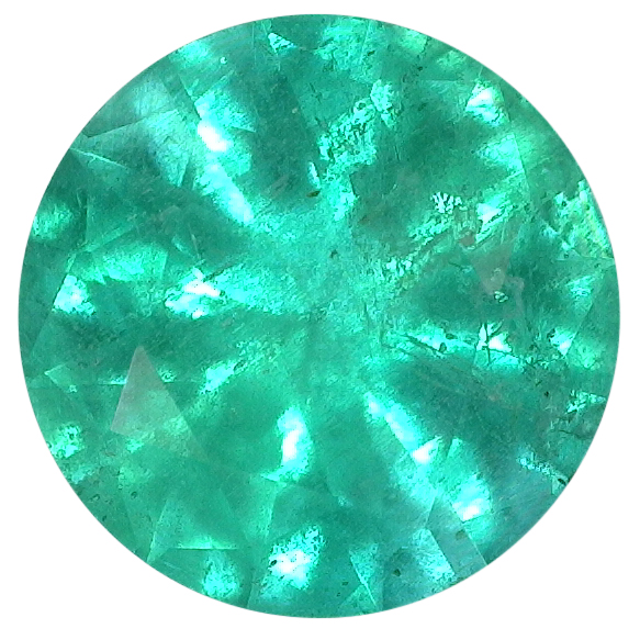 Natural Fine Medium Green Emerald - Round - Brazil - AA+ Grade Natural Fine Medium Green Emerald - Round - Brazil - AA+ Grade