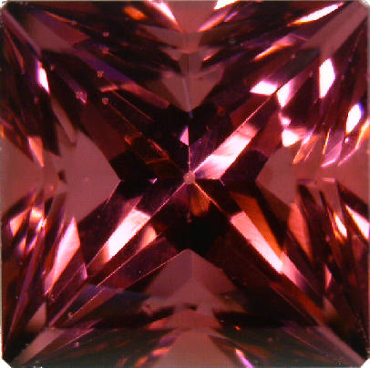 Natural Fine Raspberry Rhodolite Garnet - Square Princess - Tanzania - Top Grade - NW Gems & Diamonds