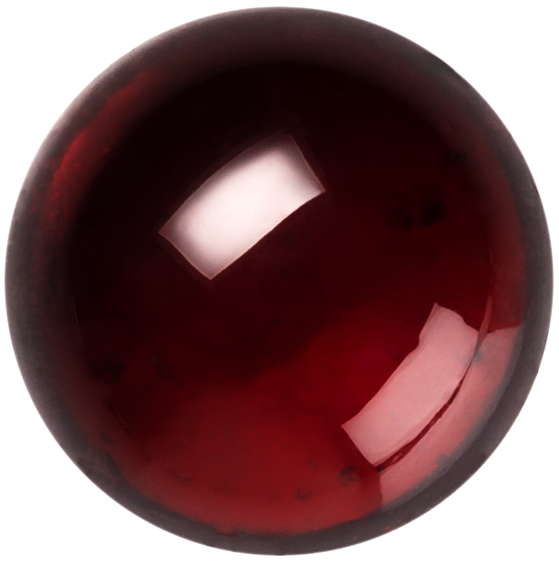 Natural Extra Fine Deep Red Garnet - Round Cabochon -AAA+ Grade