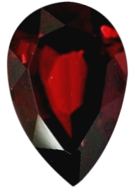 Natural Fine Deep Red Garnet - Pear Shape - Tanzania - Top Grade - NW Gems & Diamonds