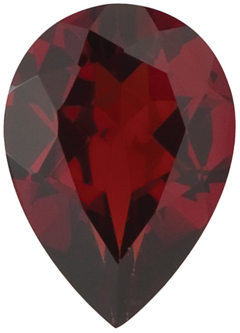 Natural Fine Deep Red Garnet - Pear Shape - Mozambique - Top Grade - NW Gems & Diamonds