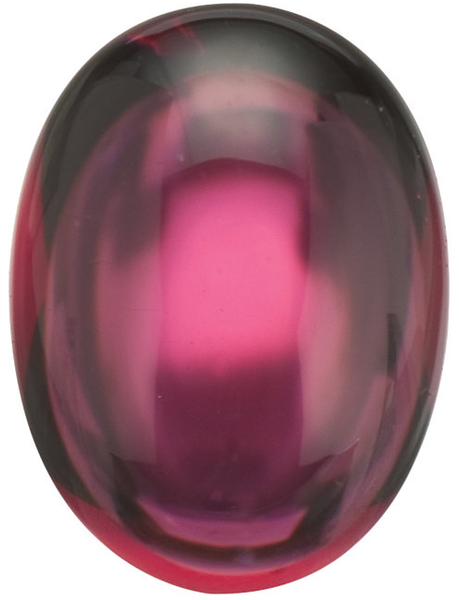 Natural Extra Fine Pink Raspberry Red Rhodolite Garnet - Oval Cabochon - AAA+ Grade