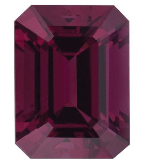 Natural Fine Deep Plum Rose Red Rhodolite Garnet - Emerald Cut - Madagascar - Top Grade - NW Gems & Diamonds