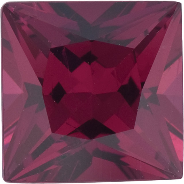 Natural Fine Deep Plum Red Rhodolite Garnet - Square Princess - Mozambique - Top Grade - NW Gems & Diamonds