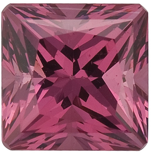 Natural Fine Pink Rose Rhodolite Garnet - Square Princess - Tanzania - Top Grade - NW Gems & Diamonds