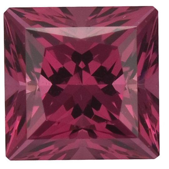 Natural Fine Deep Raspberry Rhodolite Garnet - Square Princess - Tanzania - Top Grade - NW Gems & Diamonds