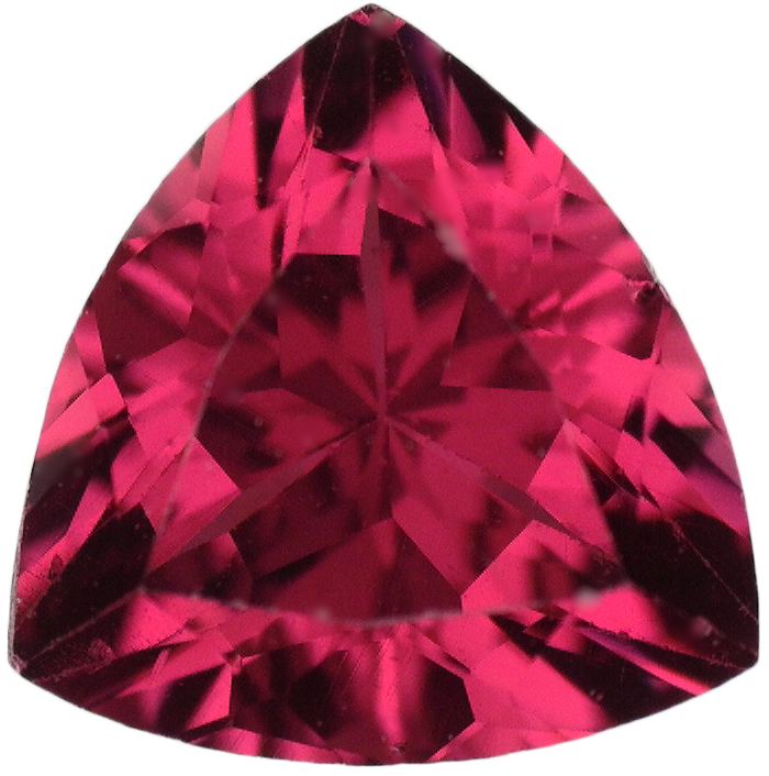 Natural Fine Rose Red Rhodolite Garnet - Trillion - Madagascar - AAA Grade