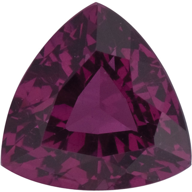 Natural Fine Deep Plum Red Rhodolite Garnet - Trillion - AAA Grade