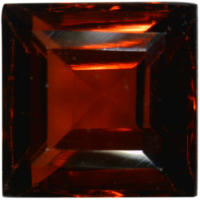 Natural Fine Deep Amber Red Garnet - Square Step - Mozambique - Top Grade - NW Gems & Diamonds