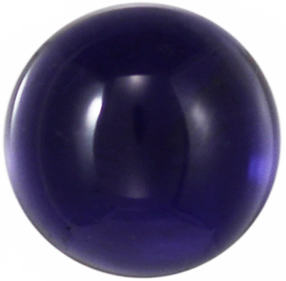 Natural Extra Fine Deep Purple Blue Iolite - Round Cabochon - AAA+ Grade