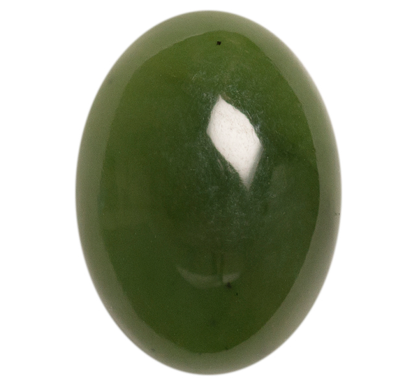 Natural Extra Fine Rich Green Nephrite Jade - Oval Cabochon - AAA+ Grade