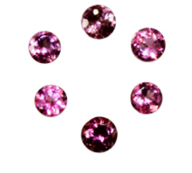 Natural Super Fine Pink Tourmaline Melee - Round Diamond Cut - Brazil - AAAA Grade