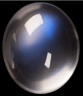 Natural Extra Fine Rainbow Moonstone - Oval Cabochon - AAA+ Grade