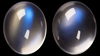 Pair Natural Extra Fine Rainbow Moonstone - Oval Cabochon - Sri Lanka - AAA+ Grade