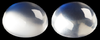 Pair Natural Extra Fine Rainbow Moonstone - Round Cabochon - Sri Lanka - AAA+ Grade