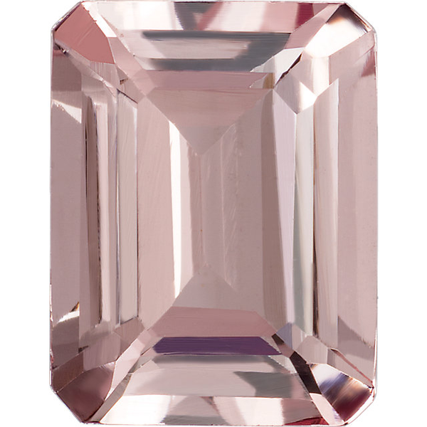 Natural Extra Fine Morganite - Emerald Cut - AAA+ Grade