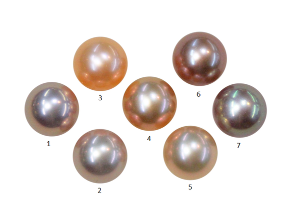 Natural Extra Fine Pink Rose Freshwater Pearl - Round - Half-Drilled - AAA+ Grade