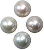 Natural Super Fine White Freshwater Pearl - Round - Half-Drilled - China - AAAA Grade