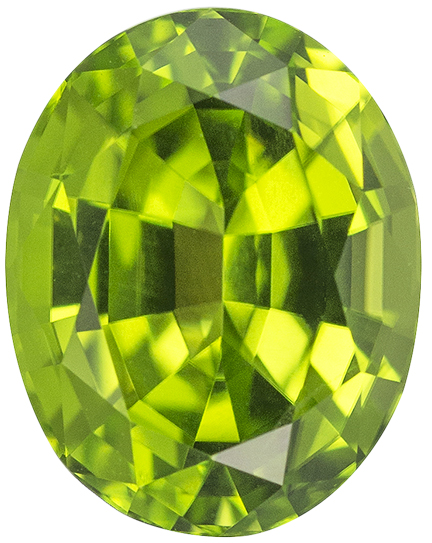 Natural Fine Rich Lime Green Peridot - Oval - China - Top Grade - NW Gems & Diamonds