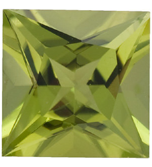 Natural Fine Rich Green Peridot - Square Princess - Arizona - Top Grade - NW Gems & Diamonds