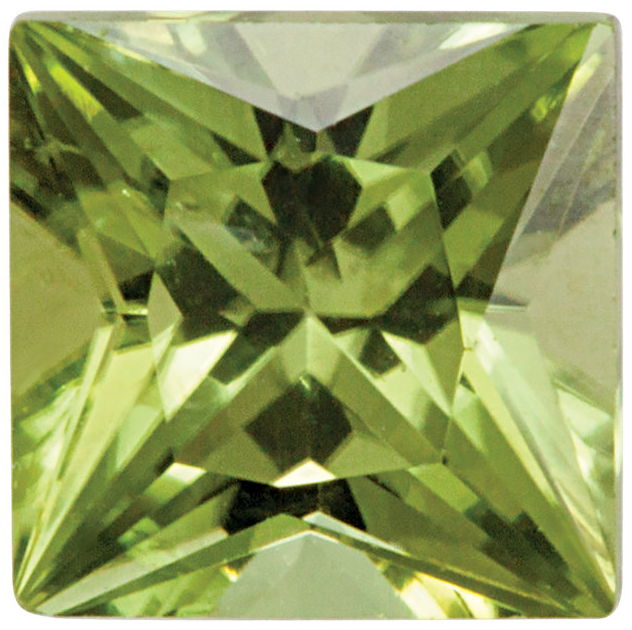 Natural Fine Green Peridot - Square Princess - Pakistan - Top Grade - NW Gems & Diamonds