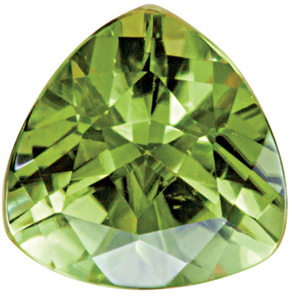 Natural Fine Green Peridot - Trillion - Arizona - AAA Grade