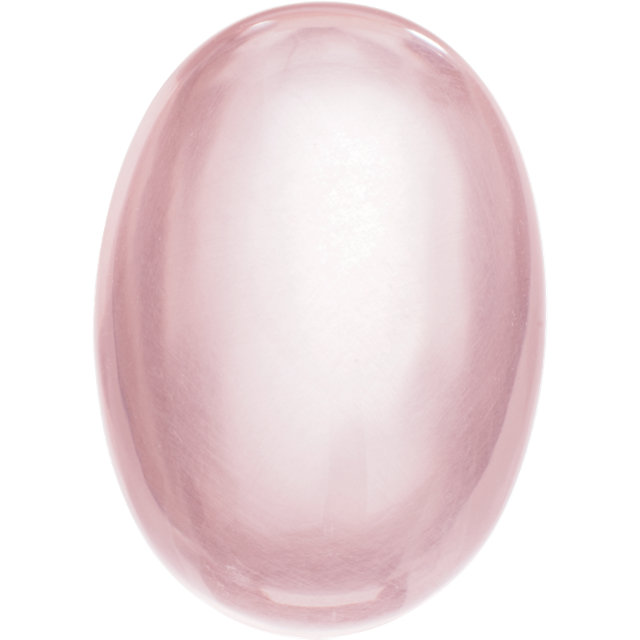 Natural Extra Fine Rose Quartz - Oval Cabochon - AAA+ Grade