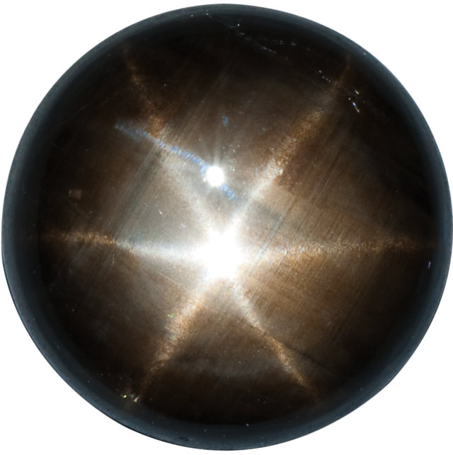 Natural Fine Black Star Sapphire - Round Cabochon - Unheated, Untreated - Sri Lanka - Top Grade - NW Gems & Diamonds