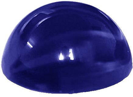 Natural Fine Medium Deep Blue Sapphire - Round Cabochon - Sri Lanka - AAA Grade