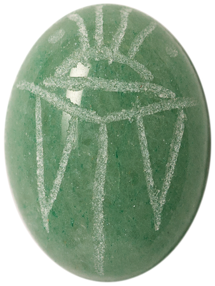 Natural Fine Green Aventurine Scarab - Oval - Brazil - AAA Grade