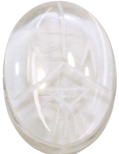 Natural Fine Clear Quartz Scarab - Oval - Brazil - AAA Grade