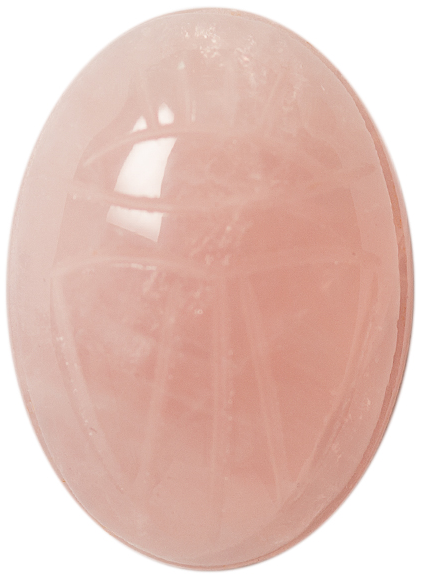 Natural Fine Rose Quartz Scarab - Oval - Brazil - AAA Grade Natural Fine Rose Quartz Scarab - Oval - Brazil - AAA Grade