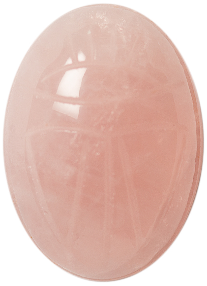 Natural Fine Rose Quartz Scarab - Oval - Brazil - AAA Grade