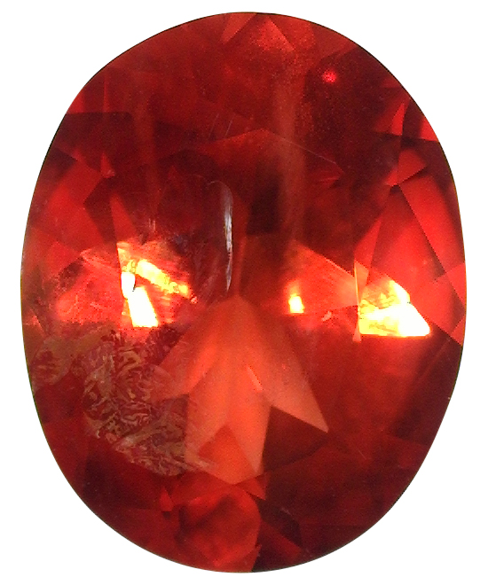 2.9 Ct Natural Fine Orange Red Oregon Sunstone - Oval - Oregon - Top Grade