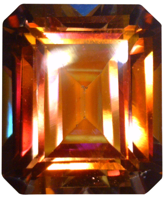 Natural Fine Rich Mystic Sunrise Topaz - Emerald Cut - Brazil - Top Grade - NW Gems & Diamonds