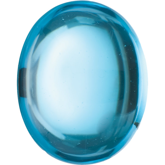 Natural Fine Swiss Blue Topaz - Oval Cabochon - Brazil - AAA Grade