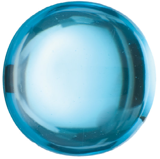 Natural Fine Swiss Blue Topaz - Round Cabochon - Brazil - AAA Grade