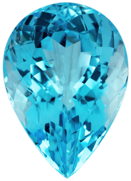 Natural Fine Swiss Blue Topaz - Pear Shape - Namibia - AAA Grade Natural Fine Swiss Blue Topaz - Pear Shape - Namibia - AAA Grade