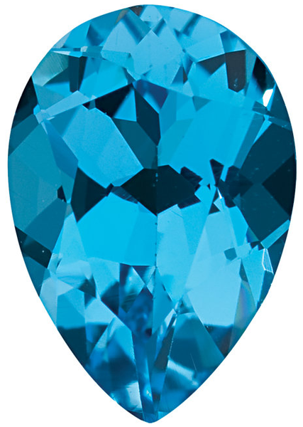 Natural Fine Swiss Blue Topaz - Pear Shape - Brazil - AAA Grade