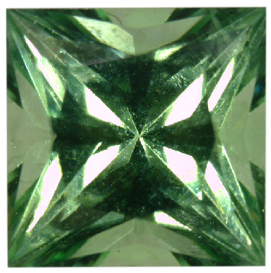 Natural Fine Light Green Tsavorite - Square Princess - Kenya - Top Grade - NW Gems & Diamonds