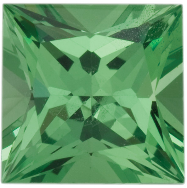 Natural Fine Mint Green Tsavorite - Square Princess - East Africa - Top Grade - NW Gems & Diamonds