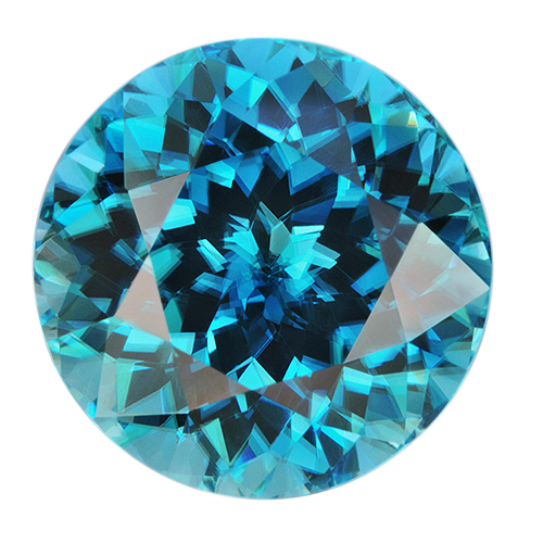 Natural Super Fine Intense Blue Zircon Round Cambodia AAAA Grade
