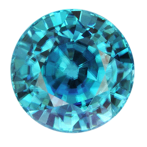 Natural Super Fine Vivid Blue Zircon - Round - Cambodia - AAAA Grade