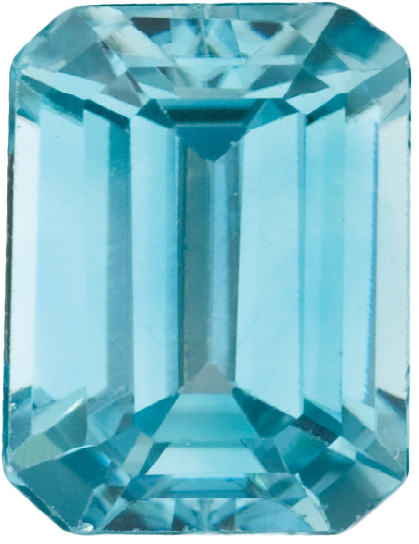 Natural Fine Sea Foam Blue Zircon - Emerald Cut - Cambodia - Top Grade - NW Gems & Diamonds