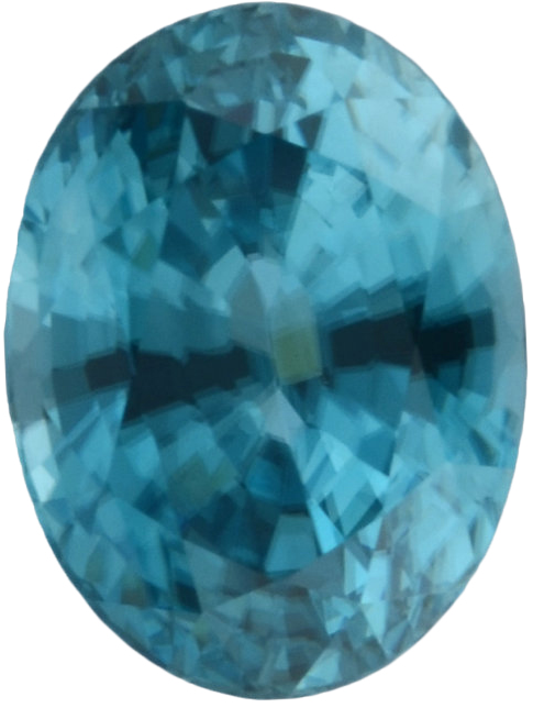 Natural Fine Sea Blue Zircon - Oval - Cambodia - Top Grade - NW Gems & Diamonds