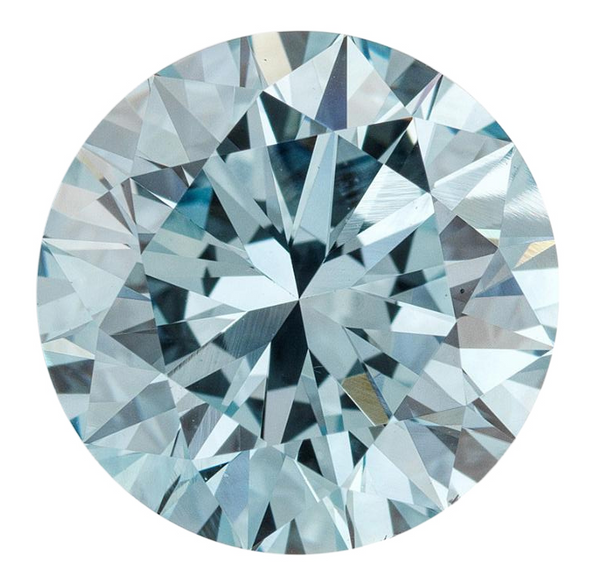 Natural Extra Fine Vivid Aqua Blue Diamond - Round - VS2-SI1