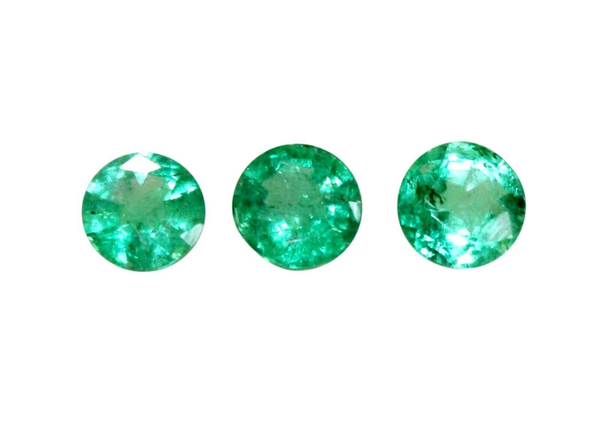Natural Fine Green Emerald - Round - Zambia - AA+ Grade Natural Fine Green Emerald - Round - Zambia - AA+ Grade