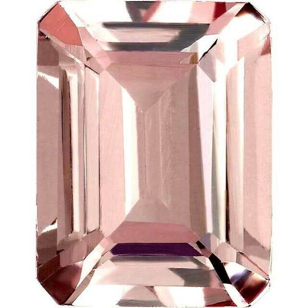 Natural Super Fine Morganite - Emerald Cut - Mozambique - AAAA Grade