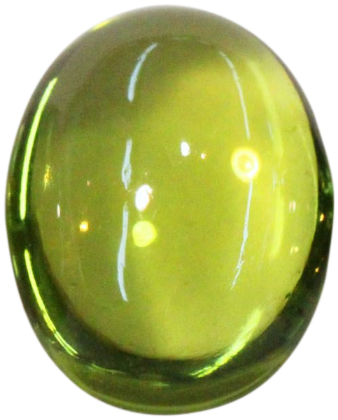 Natural Extra Fine Green Green Peridot - Oval Cabochon - AAA+ Grade